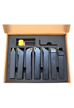 Набор резцов со сменными твердосплавными пластинами TiN (7 шт; 25 мм) MetalMaster 18339