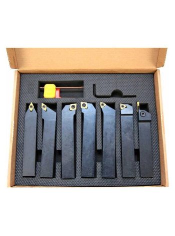 Набор резцов со сменными твердосплавными пластинами TiN (7 шт; 25 мм) MetalMaster 18339