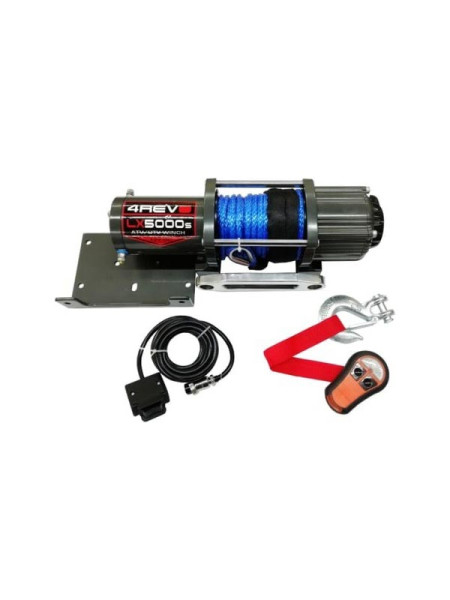 Автомобильная лебедка 4REVO 5000 lbs, 12В, с синтетическим тросом 4R-W051B
