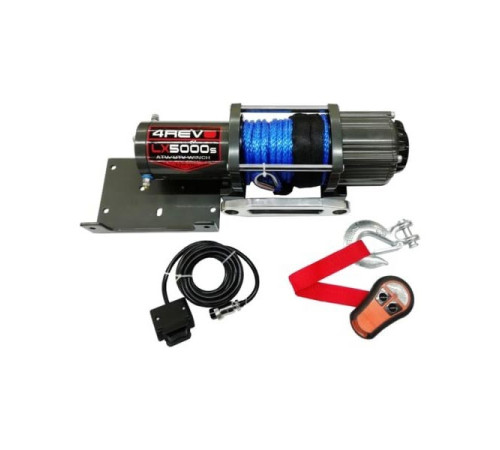Автомобильная лебедка 4REVO 5000 lbs, 12В, с синтетическим тросом 4R-W051B