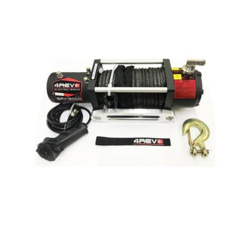Автомобильная лебедка 4REVO SRX 12000 lbs 12В, синтетический трос 4R-W123B-12