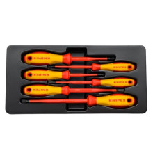 Набор тонких отверток KNIPEX VDE 1000В, 6 пр, SL3/4/5.5/6.5 шлиц, PH1/2 крест, KN-002012V02