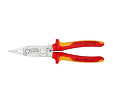 Электромонтажные клещи KNIPEX VDE, 6-в-1, зачистка: 0.75 - 1.5 + 2.5 мм, L-200 мм, KN-1396200SB