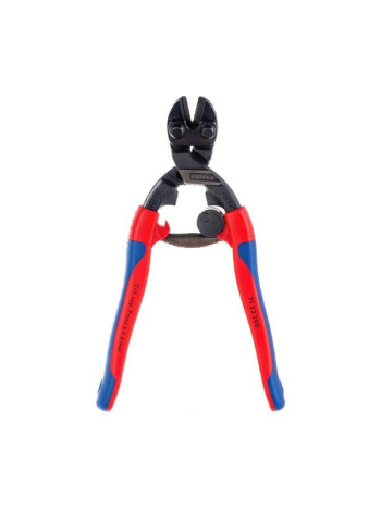 Болторез KNIPEX, CoBolt, компактный, с пружиной, голова 20 градусов, 200 мм, черный, 2К ручки, KN-7122200SB