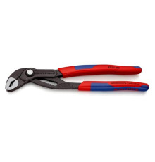 Переставные клещи KNIPEX Cobra, 50 мм (2"), 250 мм, серые, 2К ручки, KN-8702250SB