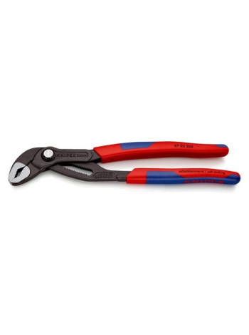 Переставные клещи KNIPEX Cobra, 50 мм (2"), 250 мм, серые, 2К ручки, KN-8702250SB