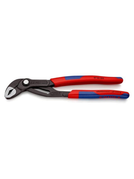Переставные клещи KNIPEX Cobra, 50 мм (2"), 250 мм, серые, 2К ручки, KN-8702250SB