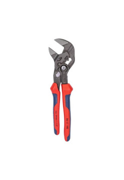 Переставные клещи-ключ KNIPEX 180 мм, 40 мм (1 1/2"), серые, 2К ручки, KN-8602180SB