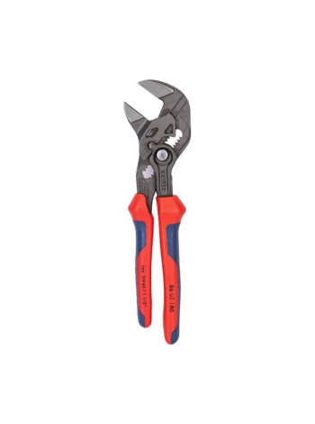 Переставные клещи-ключ KNIPEX 180 мм, 40 мм (1 1/2"), серые, 2К ручки, KN-8602180SB