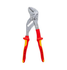 Переставные клещи-ключ KNIPEX VDE, 250 мм, хром, 2К ручки, KN-8606250SB