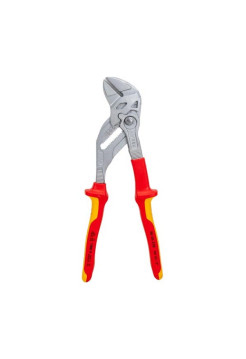 Переставные клещи-ключ KNIPEX VDE, 250 мм, хром, 2К ручки, KN-8606250SB