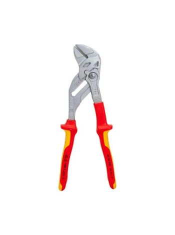 Переставные клещи-ключ KNIPEX VDE, 250 мм, хром, 2К ручки, KN-8606250SB