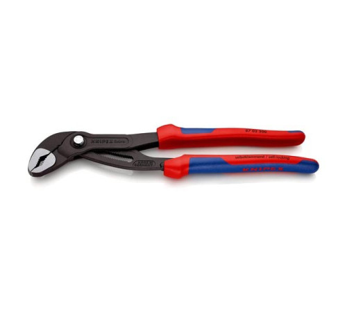 Переставные клещи KNIPEX COBRA под ключ 60 мм, 300 мм, серые, 2К ручки KN-8702300SB