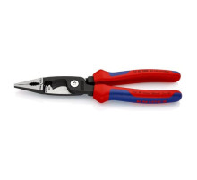 Электромонтажные клещи KNIPEX 6-в-1, 200 мм, чёрные, 2К ручки, KN-1382200SB