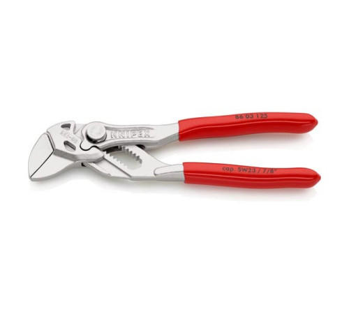 Переставные клещи-ключ KNIPEX 125 мм, 23 мм (7/8"), хром, 1К ручки, KN-8603125SB