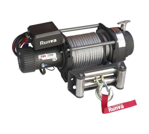 Электрическая лебёдка RUNVA индустриальная 12V 17500 lbs 7930 кг EWN17500U