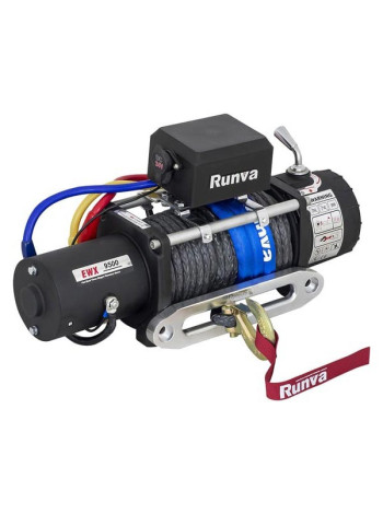Электрическая лебёдка RUNVA 24V 9500 lbs 4350 кг синтетический трос EWX9500SR EWX9500SSR24V