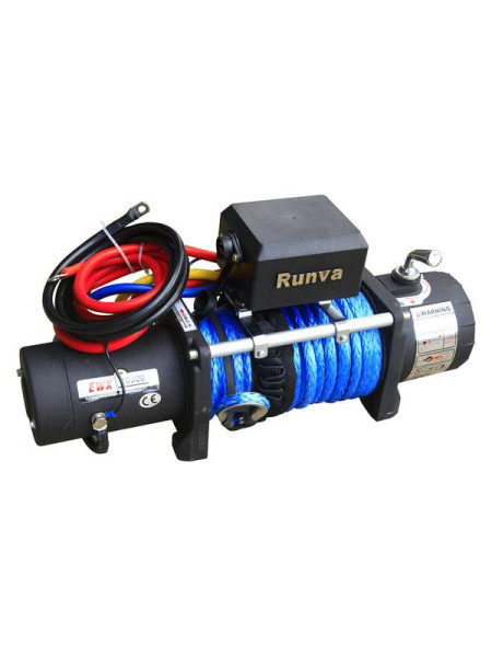 Автомобильная электрическая лебёдка RUNVA 12V 10000 lbs 4500 кг синтетический трос EWX10000SR