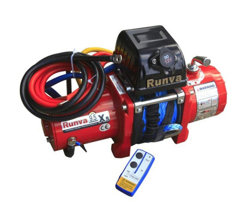 Автомобильная электрическая лебёдка RUNVA 12V 9500 lbs 4350 кг короткий барабан 9.5XSR