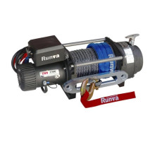 Электрическая лебёдка RUNVA индустриальная 12V 17500 lbs 7960 кг синтетический трос EWN17500USR