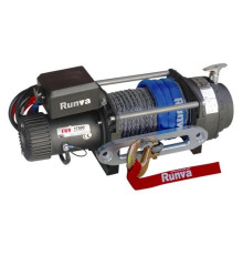 Электрическая лебёдка RUNVA индустриальная 12V 17500 lbs 7960 кг синтетический трос EWN17500USR