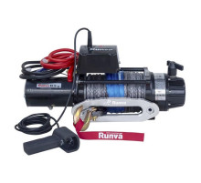 Электрическая лебёдка RUNVA 24V 12500 lbs 5670 кг влагозащищенная синтетический трос EWB12500SSR24V