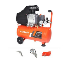 Компрессор поршневой масляный Patriot EURO 24-240K2, быстросъемный 1/4" + "елочка", KIT 5C (1165) 525302118