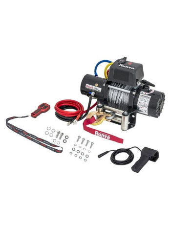 Электрическая лебёдка RUNVA 12V 12500 lbs 5670 кг короткий барабан стальной трос 12.5XS