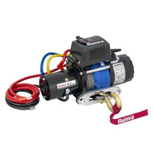 Электрическая лебёдка RUNVA 12V 12500 lbs 5670 кг короткий барабан синтетический трос 12.5XSSR