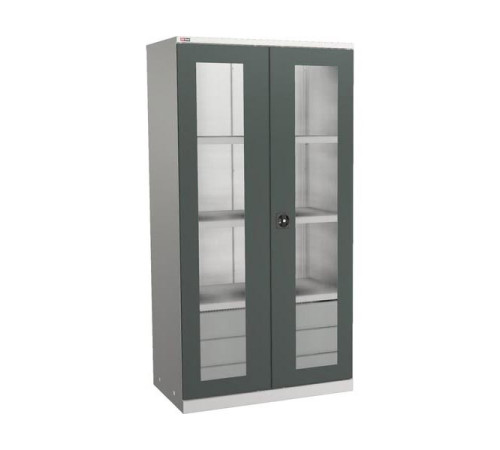 Инструментальный шкаф с окнами ДиКом ВЛ-052 3 ящика, 3 полки 12.0335-103
