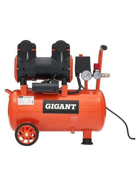 Безмасляный малошумный компрессор Gigant (25 л; 8 бар; 225 л/мин) GSWK-25/1400