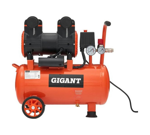 Безмасляный малошумный компрессор Gigant (25 л; 8 бар; 225 л/мин) GSWK-25/1400