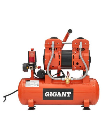 Безмасляный малошумный компрессор (9 л; 8 бар; 195 л/мин) Gigant GSWK-9/1400