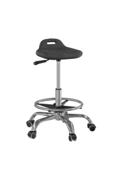 Табурет промышленный Верстакофф на газ лифте с кольцом для ног Т11-В(К)