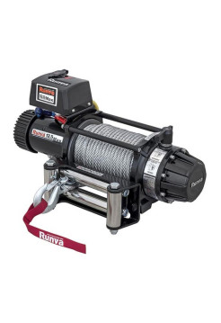 Лебёдка автомобильная электрическая RUNVA 12V 13500 lbs 6136 кг MAX влагозащищенная, стальной трос EWB13500MAXS