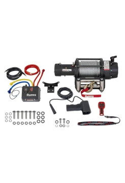 Электрическая лебёдка RUNVA 12V 18000 lbs влагозащищенная, стальной трос EWB18000S