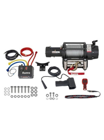 Электрическая лебёдка RUNVA 12V 18000 lbs влагозащищенная, стальной трос EWB18000S