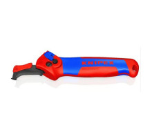 Нож для кабеля KNIPEX с "пяткой", с трещоткой, 146 мм, 2К ручка KN-1650145SB