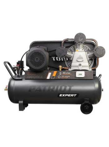 Компрессор Patriot KRX 950 L100 D, поршневой, ременной, масляный, 950 л/мин, 100 л, 10 бар, 5.5 кВт, 400 В 545302350