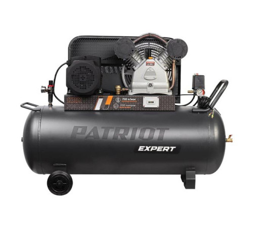 Компрессор Patriot KRX 700 L200 D, поршневой, ременной, масляный, 700 л/мин, 200 л, 10 бар, 4 кВт, 400 В 545302345
