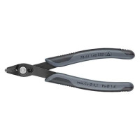 Бокорезы прецизионные KNIPEX Electronic Super Knips XL ESD, для кабельных стяжек, чернёные, 140 мм, 2-комп антистатические ручки KN-7861140ESD