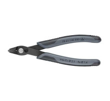 Бокорезы прецизионные KNIPEX Electronic Super Knips XL ESD, для кабельных стяжек, чернёные, 140 мм, 2-комп антистатические ручки KN-7861140ESD