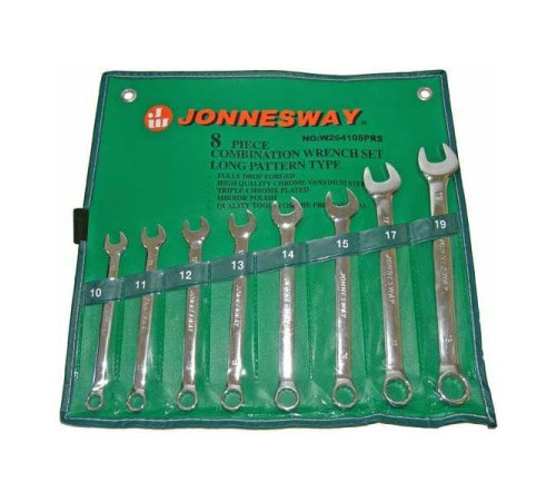 Набор комбинированных ключей Jonnesway 10-19мм W264108PRS