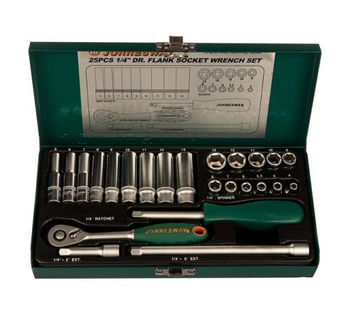Набор торцевых головок 1/4"DR 4-13 мм Jonnesway S04H2125S
