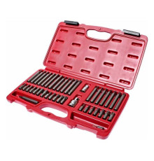 Набор 6-ти гранных бит 1/2"&3/8" HEX, TORX, SPLINE + 2 держателя, кейс (42 предмета) JTC 3933