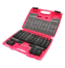 Набор ударных бит 3/4" SPLINE Е18-24, TORX Т60-100, HEX Н17-24 с держателем 3/4", 1" 107 мм (16 предметов) JTC J616C
