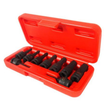 Набор ударных бит-головок 3/8" HEX H3-14 мм, длина 52 мм, в кейсе (9 предметов) JTC J309H