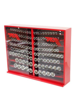 Набор шестигранных торцевых головок 1/2" 10-32мм в металлическом шкафу 137шт JTC-H4137