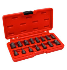 Набор экстракторов 1/8"-1/2", 3-14 мм (15 предметов, кейс) JTC 4639