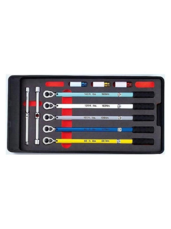 Набор калиброванных динамометрических ключей, головок с защитным покрытием и крестовой ключ FORCE 64707